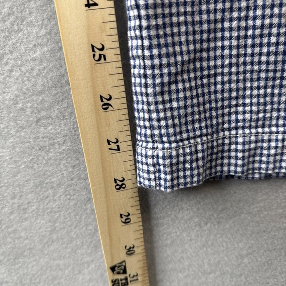 Free People Kate Gingham Pants Size Medium Blue White‎ 100% Cotton Straight Leg - Picture 3 of 10